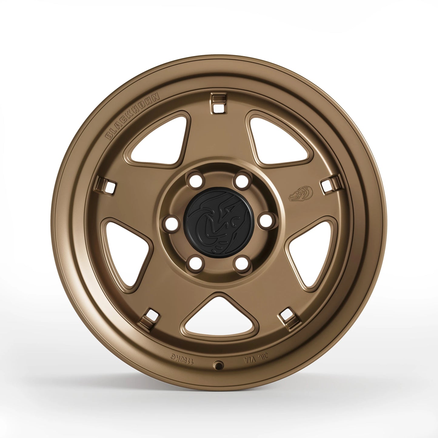 Front View of Blackhorn Offroad NS5 in Coyote or Satin Bronze in (17x8.5)