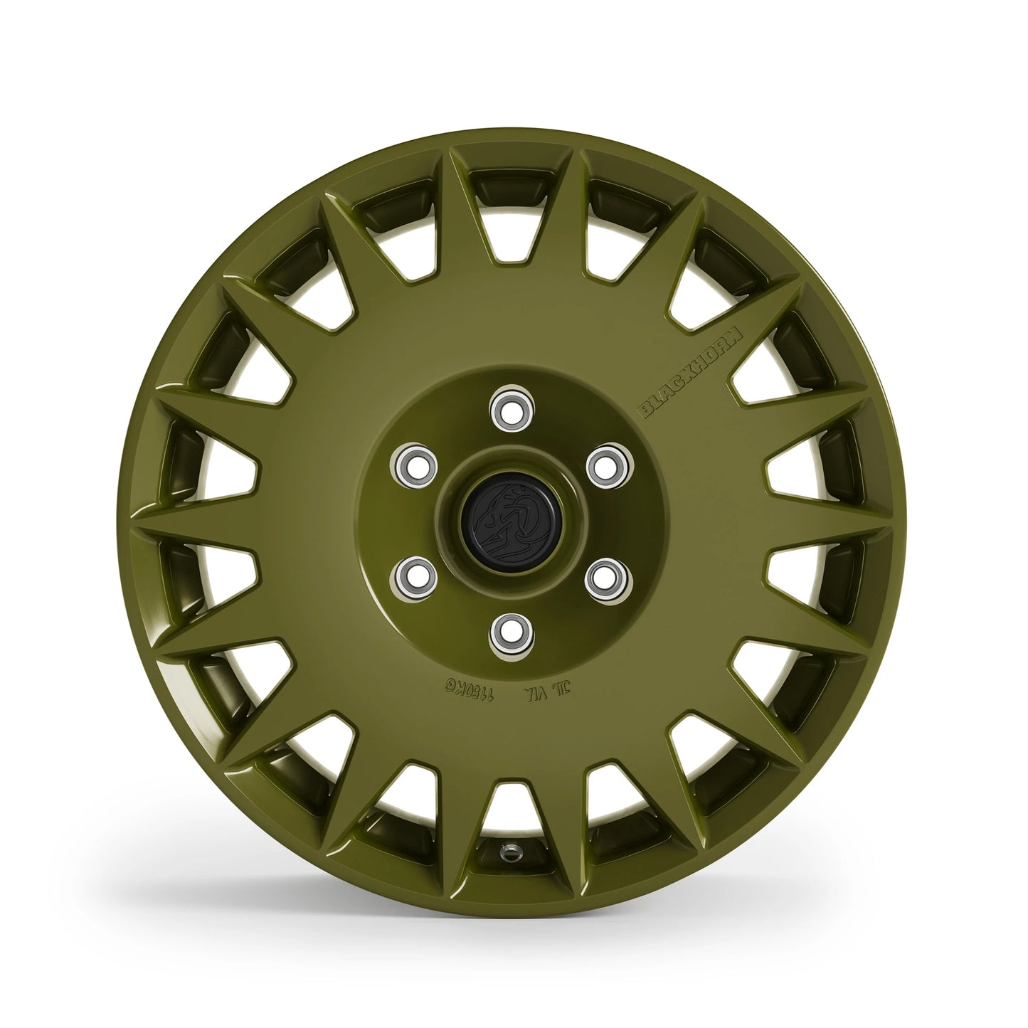 Front View of Blackhorn Offroad GR17 6 Lug Variants in Ranger Green (Exclusive for GR17) in 17x8.5