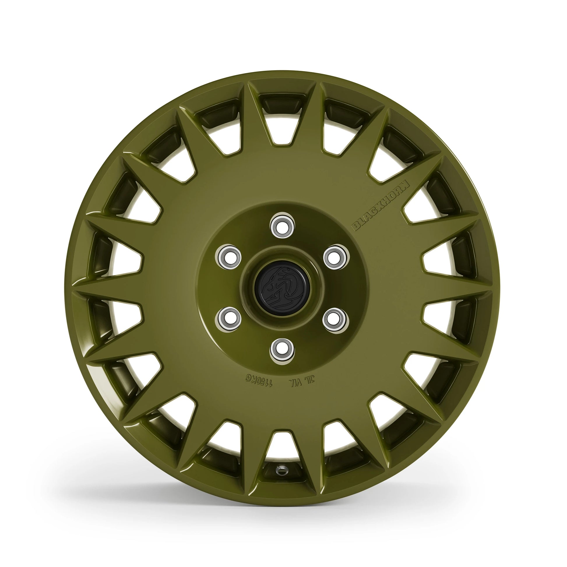 Front View of Blackhorn Offroad GR17 6 Lug Variants in Ranger Green (Exclusive for GR17) in 17x8.5