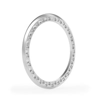 Corner angle anodized beadlock ring highlighting window cut-outs, CNC machining, and recessed bolt pockets.