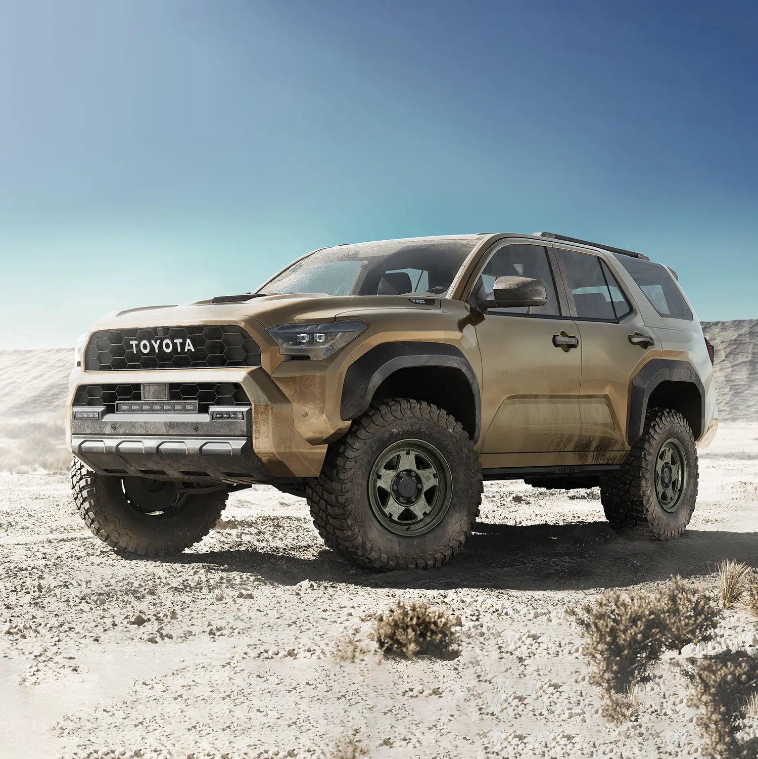 Square Image of Blackhorn Offroad NS5 ODG on 6th Gen Toyota 4Runner with BFGoodrich KM3 in Desert
