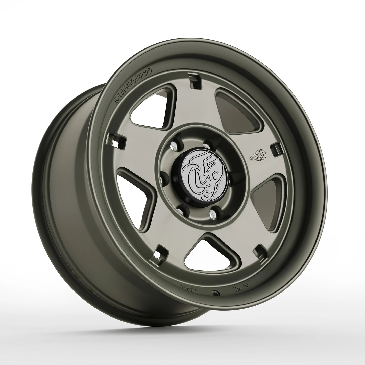 Hero View of Blackhorn Offroad NS5 in ODG or Olive Drab Green in 17x8.5