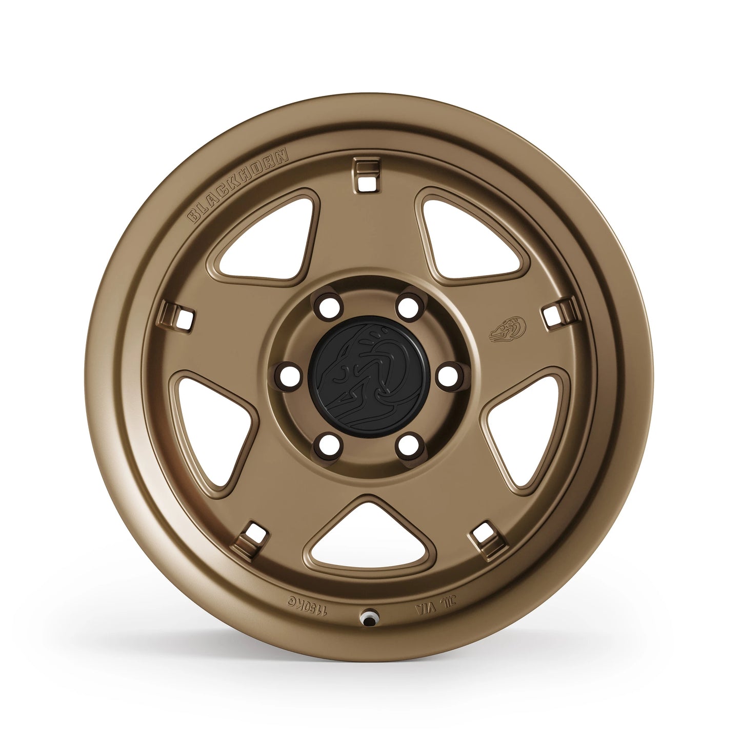 Front View of Blackhorn Offroad NS5 17x9.0 in Coyote or Satin Bronze