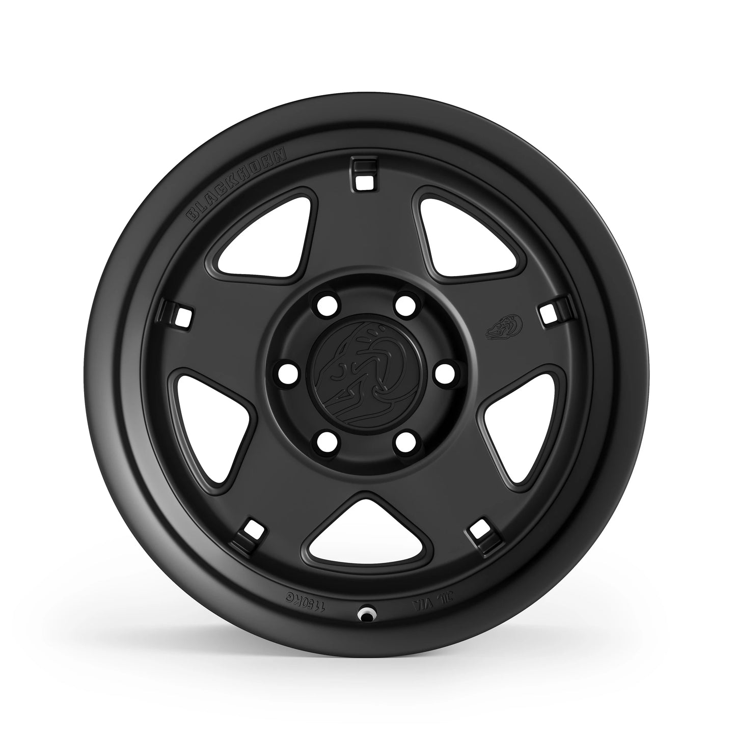 Front View of Blackhorn Offroad NS5 17x9.0 in Obsidian or Matte Black