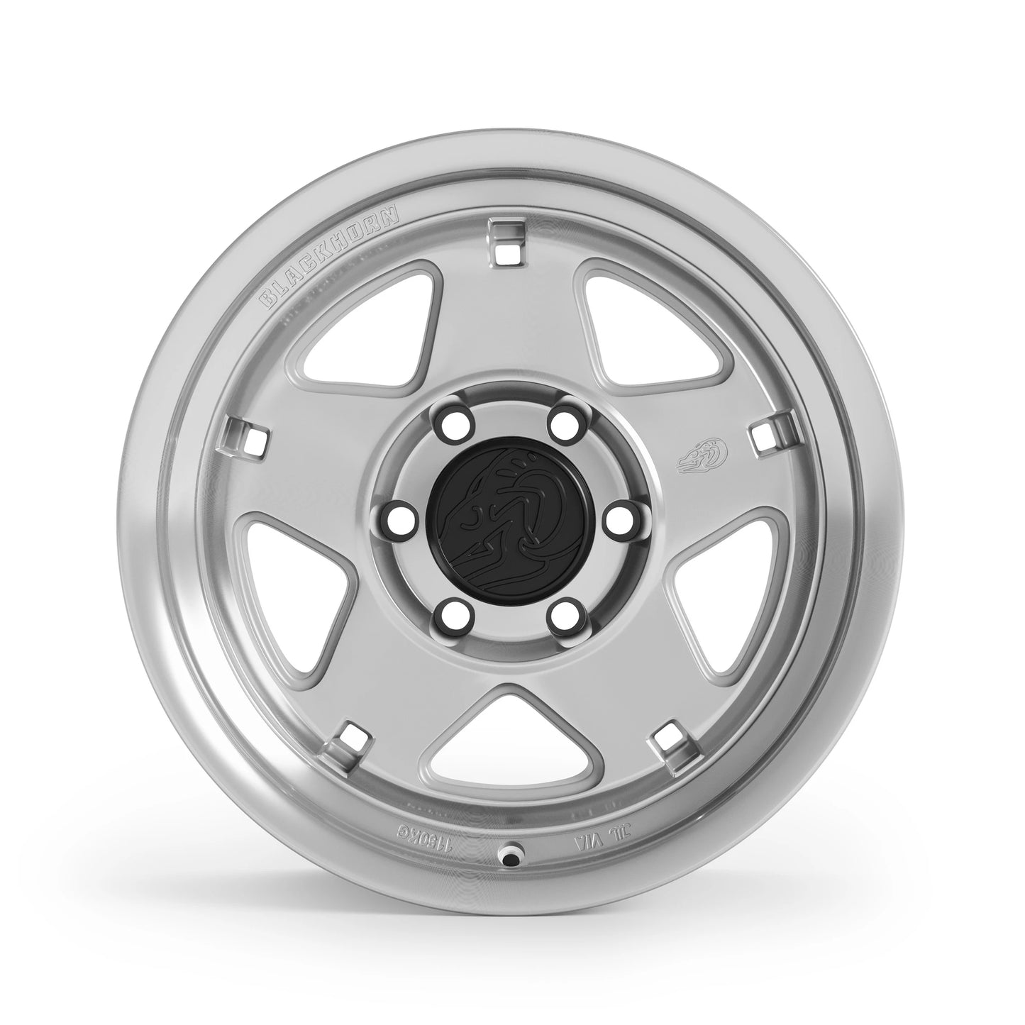Front View of Blackhorn Offroad NS5 in Prism or Machined Clear in (17x9.0)