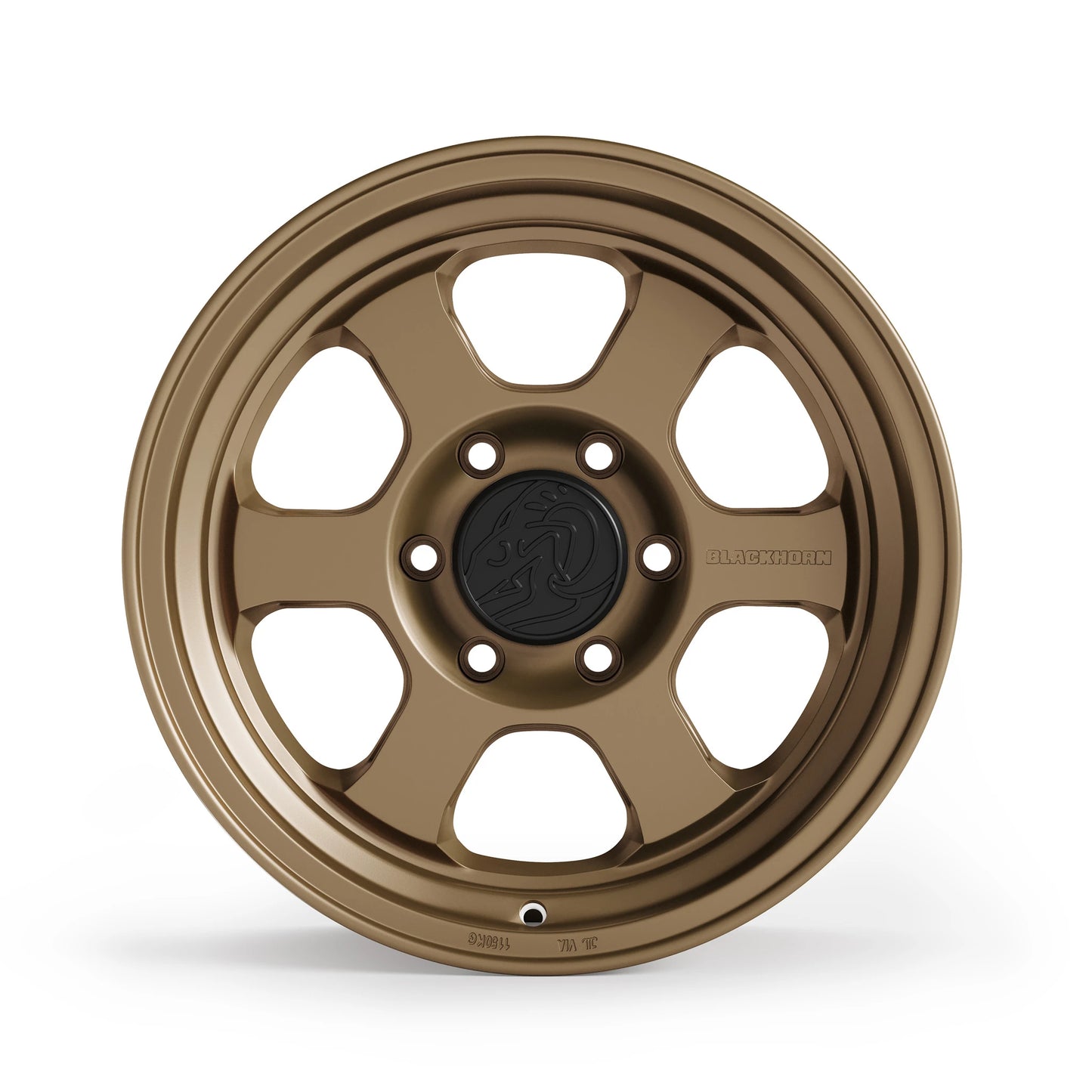 Front View of Blackhorn Offroad AR6 in Coyote or Satin Bronze in 17x9