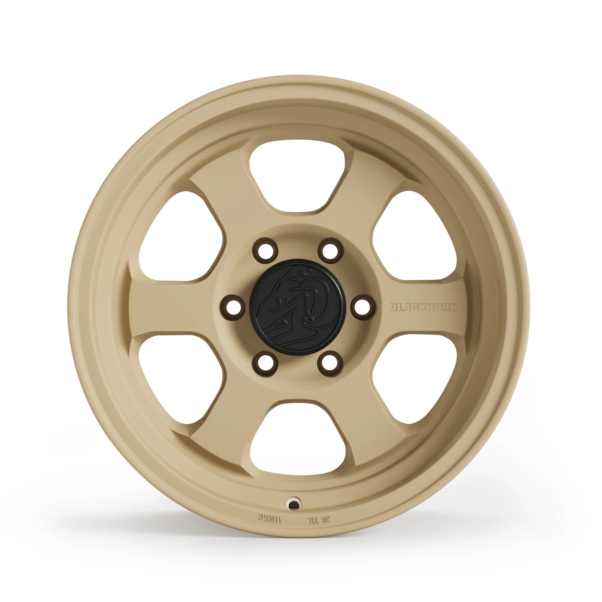Front View of Blackhorn Offroad AR6 in FDE or Flat Dark Earth in 17x9