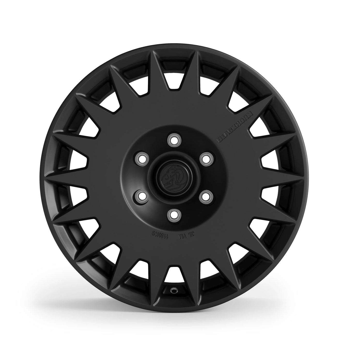 Front View of Blackhorn Offroad GR17 6 Lug Variants in Obsidian or Matte Black in 17x8.5