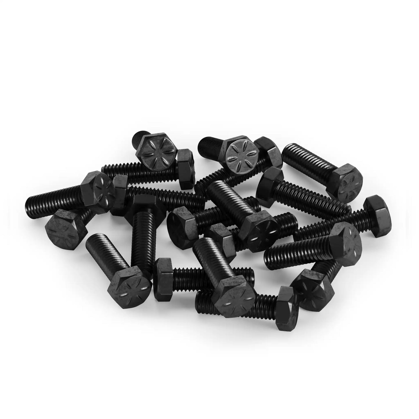 Black E-coated Grade 8 3/8"-16 bolts, 1.25" length, hardware kit for MBF beadlock ring.