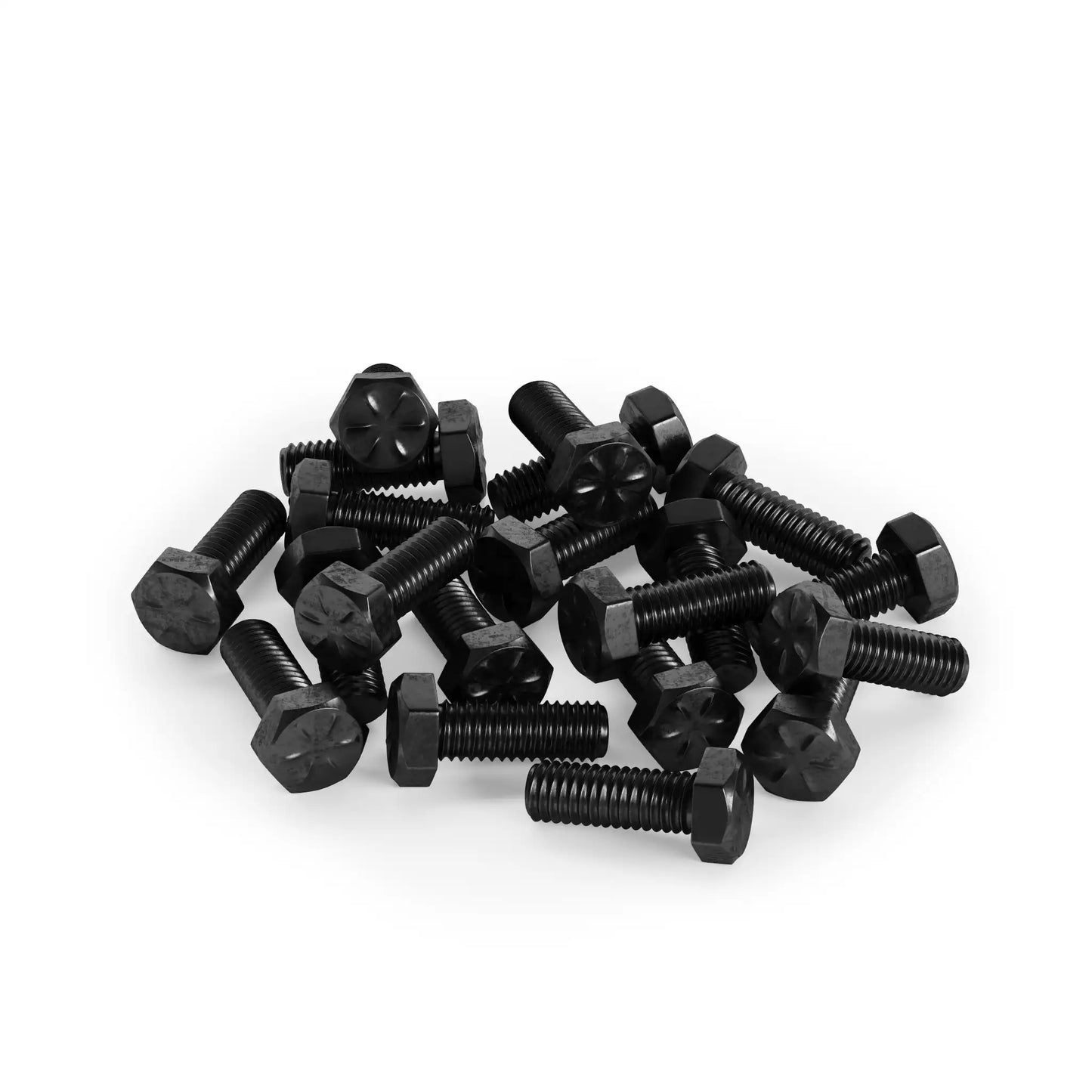 Black E-coated Grade 8 3/8"-16 bolts, 1" length, hardware kit for MBF protection ring.