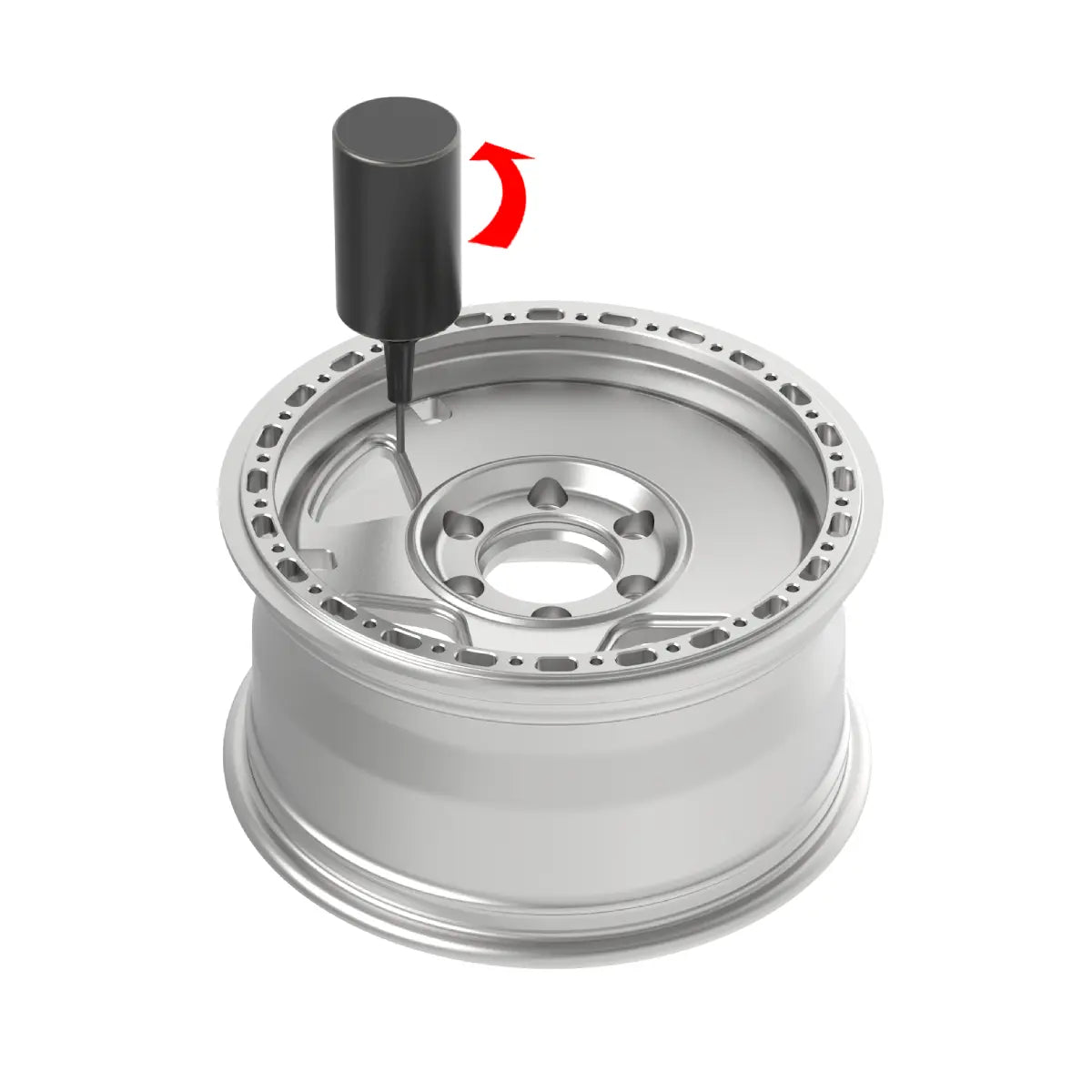 Blackhorn Offroad Forged Manufacturing Process Step 3 - CNC lathe-turning and top-down machining