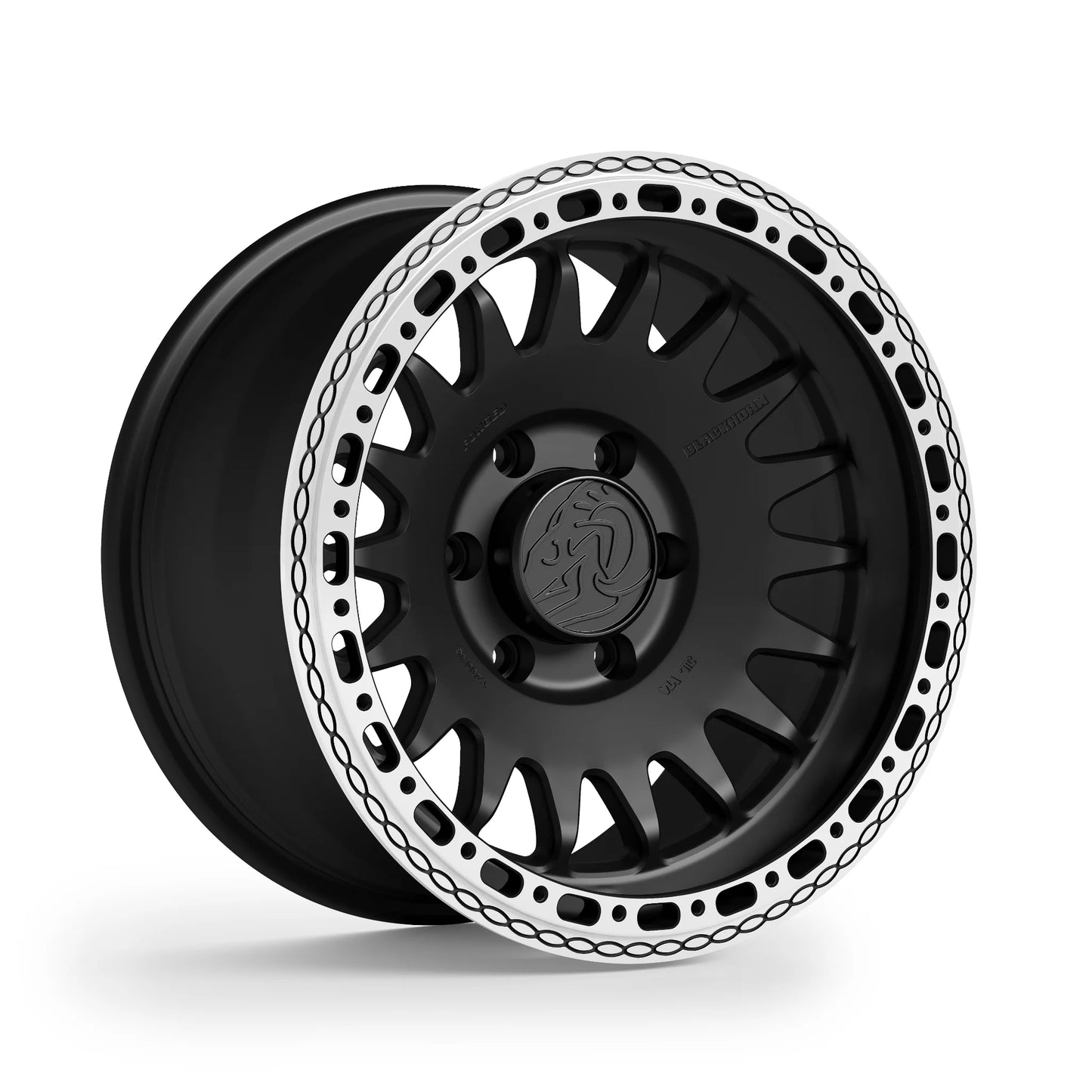 Blackhorn Offroad GR17 MBF forged beadlock wheel 17x9.0 in Obsidian also called Matt Black