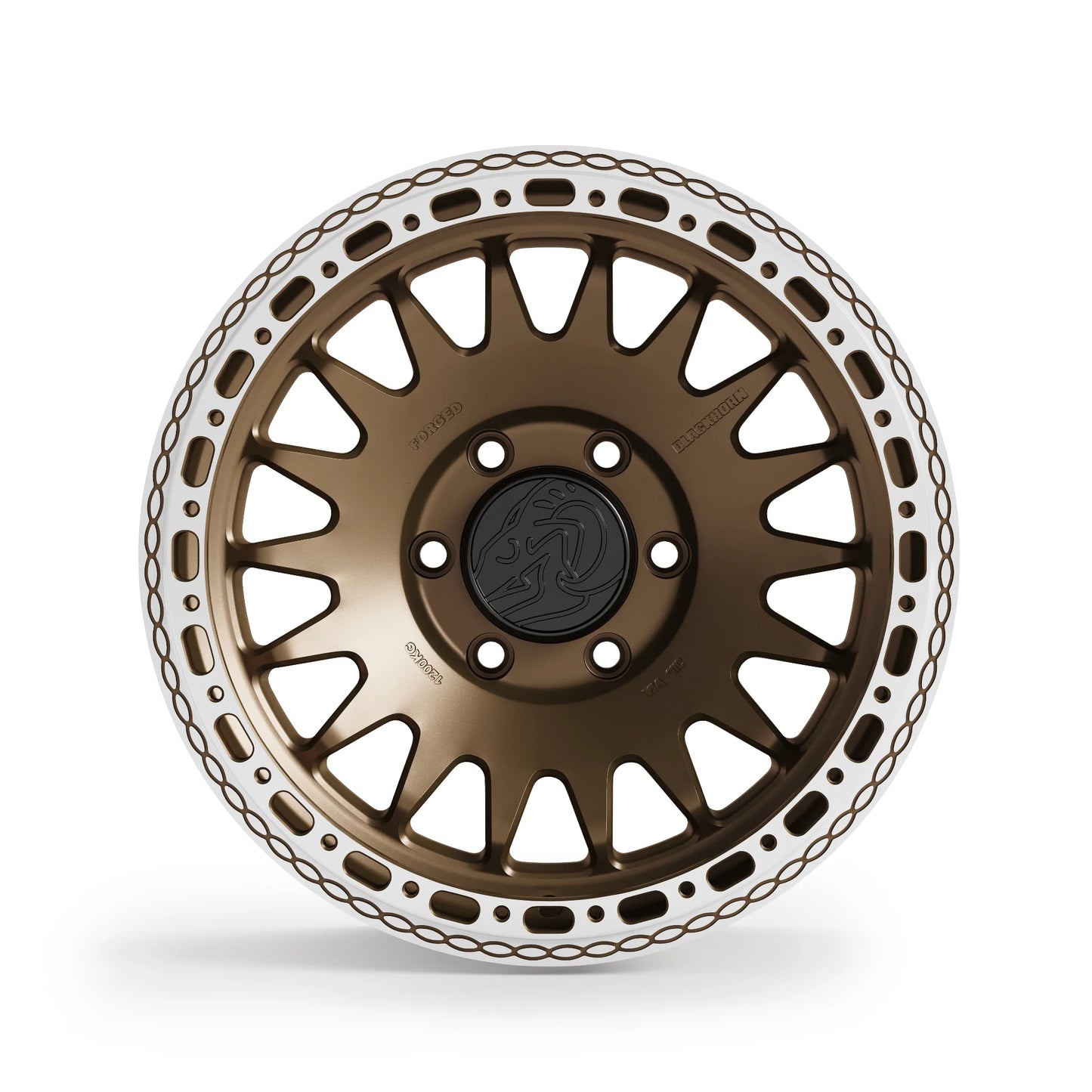 Blackhorn Offroad GR17 MBF 17x9.0 forged beadlock wheel Coyote Satin Bronze finish front view