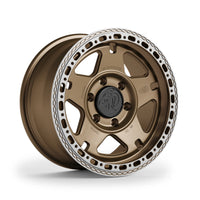Blackhorn Offroad NS5 MBF 17x8.0 forged beadlock wheel in Coyote Satin Bronze finish with 5 spoke off road design