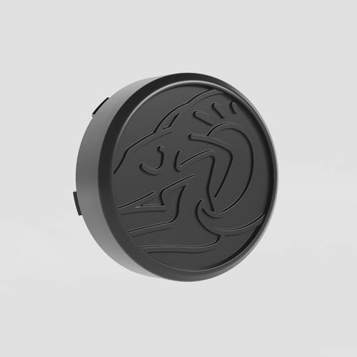 360° rotation of Strada Cap with embossed Blackhorn Skull and adaptive fitment sleeve